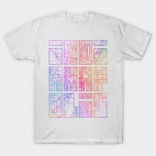 Indianapolis, USA City Map Typography - Colorful T-Shirt